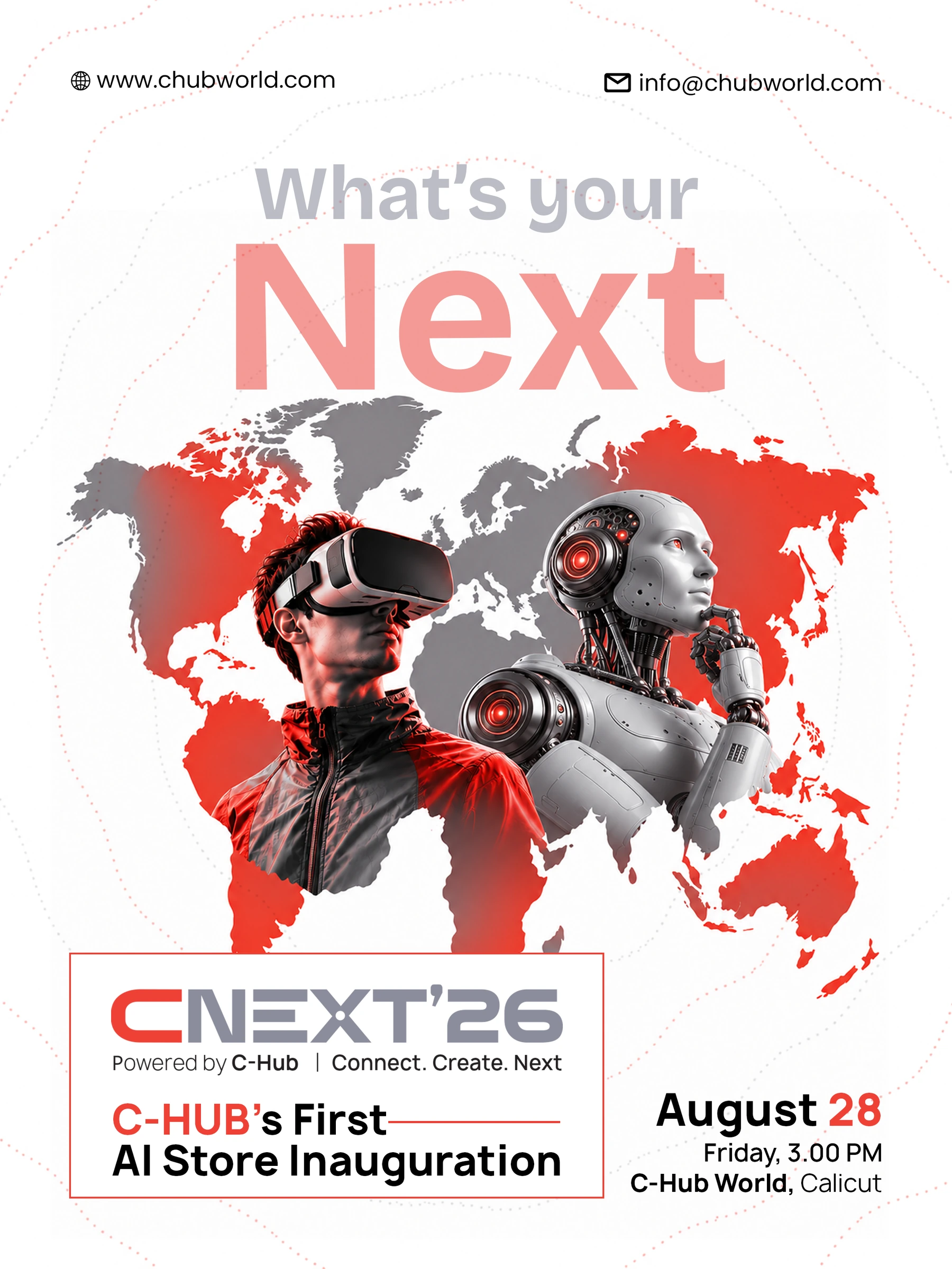 CNEXT'26 poster for C-Hub's first AI store inauguration