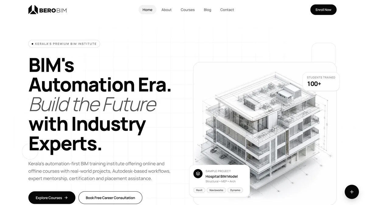 BeroBIM website home page